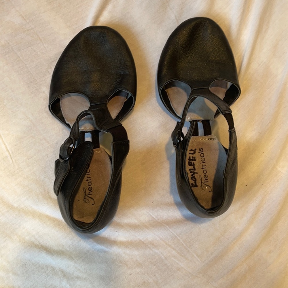 Theatricals Black Leather Performing Shoes W5.5